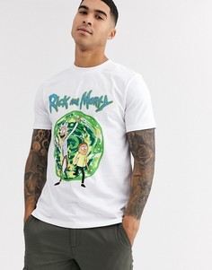 Футболка с принтом ASOS DESIGN - Rick And Morty-Белый
