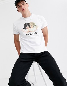 Белая футболка с принтом ангелов в винтажном стиле Fiorucci-Белый