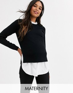 Черный джемпер 2 в 1 New Look Maternity