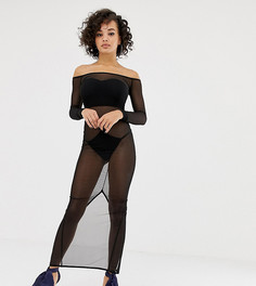 Платье миди с открытыми плечами ASOS DESIGN x LaQuan Smith-Черный