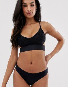 Бюстгальтер с ремешками Free People-Черный