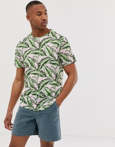 Футболка с пальмовым принтом Urban Threads-Розовый