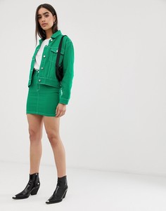Зеленая комбинируемая джинсовая мини-юбка Missguided-Зеленый