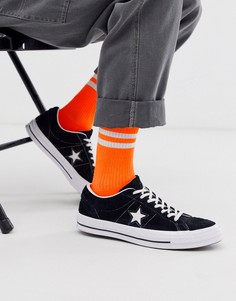 Неоново-оранжевые спортивные носки с полосами ASOS DESIGN-Мульти