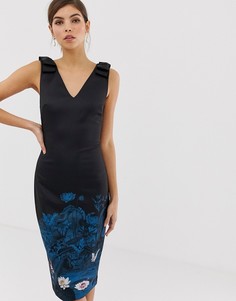 Облегающее платье миди Ted Baker Dinina wonderland-Мульти
