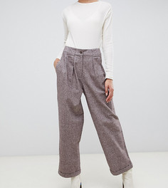 Фактурные брюки ASOS DESIGN Tall-Коричневый