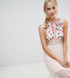 Платье мини с 3D-отделкой Lace & Beads-Розовый