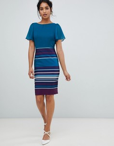 Платье миди 2 в 1 с полосками Paper Dolls-Мульти