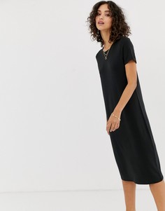Трикотажное платье с короткими рукавами Vero Moda Aware-Черный