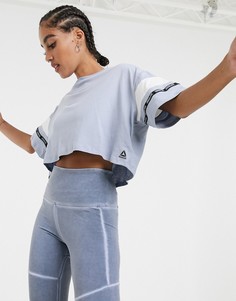 Фиолетовая футболка колор блок Reebok Training-Фиолетовый