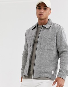 Рубашка навыпуск с узором в елочку River Island-Серый