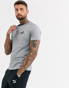 Серая футболка с маленьким логотипом Puma Essentials-Серый
