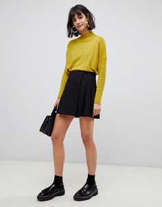 Мини-юбка в стиле килта ASOS DESIGN-Черный