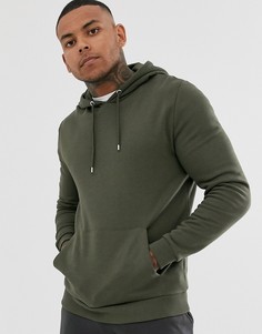 Худи цвета хаки ASOS DESIGN-Зеленый