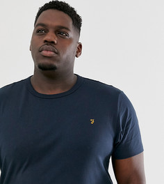 Темно-синяя зауженная футболка с логотипом Farah Dennis-Темно-синий