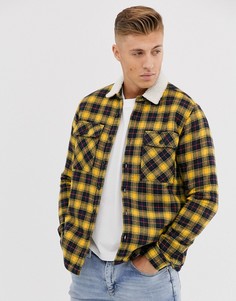 Куртка с подкладкой из искусственного меха New Look-Желтый