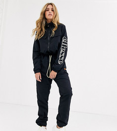 Комбинезон с высоким воротником, неоновым шнурком и логотипом Ellesse-Черный