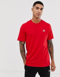 Бордовая футболка adidas Originals essentials-Красный