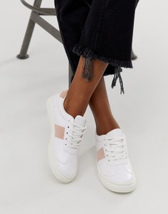 Кроссовки с полосками по бокам Park Lane-Белый