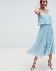 Платье миди с кроп-топ ASOS DESIGN-Зеленый