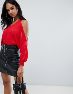 Топ с открытыми плечами AX Paris-Красный