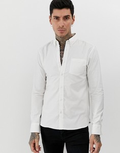 Оксфордская рубашка с длинными рукавами D-Struct-Белый