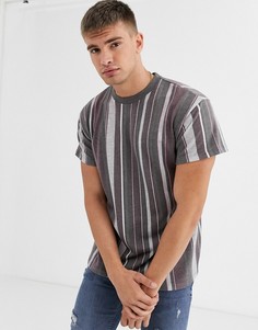 Футболка хаки в полоску New Look-Зеленый