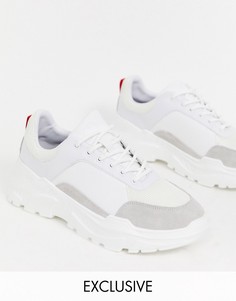 Белые кроссовки на массивной подошве Criminal Damage-Белый