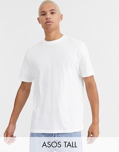 Белая свободная футболка из органического хлопка с круглым вырезом ASOS DESIGN Tall-Белый
