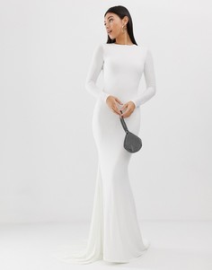 Белое платье макси с годе Club L London-Белый