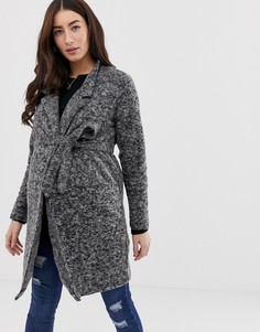 Фактурное пальто-кардиган для беременных Mamalicious-Серый Mama.Licious