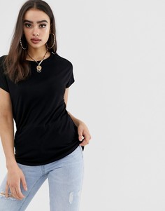 Черная футболка с рукавами-кимоно ASOS DESIGN-Черный