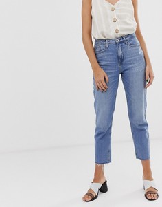 Выбеленные джинсы прямого кроя River Island-Синий