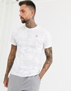 Белая футболка с принтом Nike Jordan-Белый
