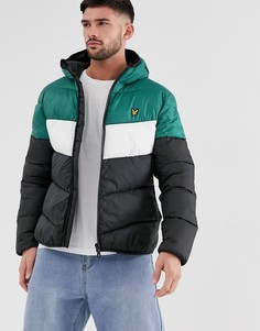 Дутая куртка колор блок Lyle & Scott-Черный