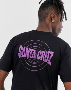 Черная футболка с принтом Santa Cruz Ripple-Черный