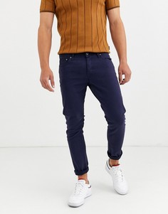 Синие узкие джинсы Jack & Jones-Темно-синий