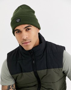Зеленая вязаная шапка-бини Jack & Jones-Зеленый
