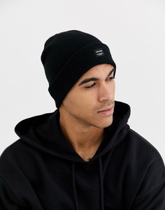 Черная вязаная шапка-бини Jack & Jones-Черный