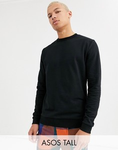 Черный свитшот ASOS DESIGN Tall