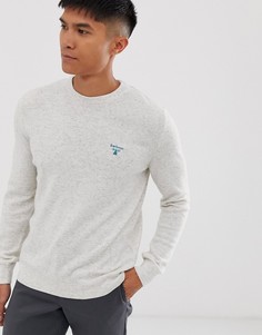 Бежевый джемпер с круглым вырезом Barbour Beacon