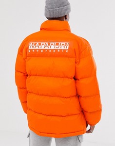 Оранжевая дутая куртка Napapijri Ari-Оранжевый