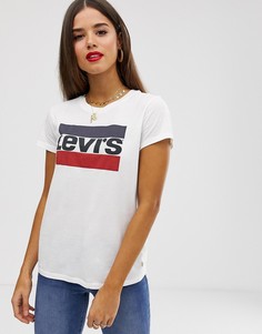 Футболка с логотипом в винтажном стиле Levis-Белый Levis®