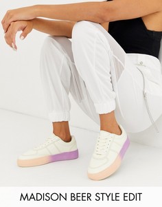 Белые кроссовки с эффектом деграде на подошве ASOS DESIGN Dingo-Белый