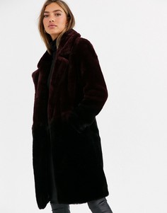 Пальто с искусственным мехом с эффектом омбре Urbancode-Черный