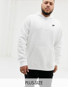 Худи белого цвета с логотипом-галочкой Nike Plus Club 804346-100-Белый