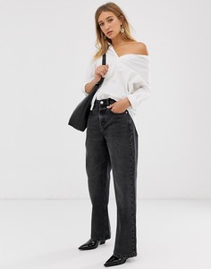 Черные выбеленные джинсы в винтажном стиле ASOS DESIGN Authentic-Черный