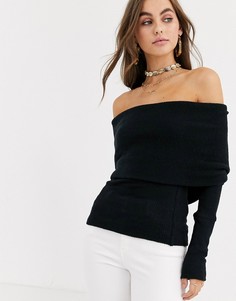 Джемпер с открытыми плечами We The Free by Free People-Черный