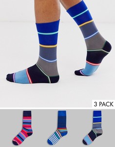 3 пары носков в полоску колор блок Paul Smith-Мульти