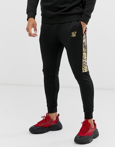 Черные облегающие джоггеры с полосками по бокам SikSilk x Dani Alves-Черный